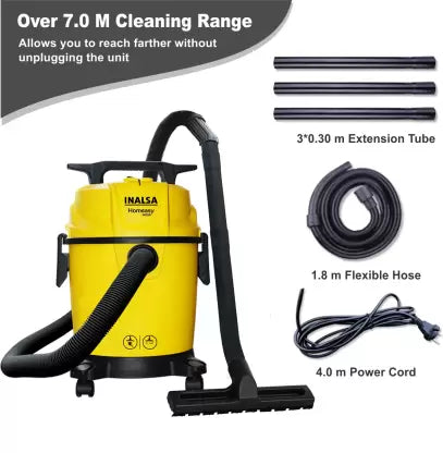 Inalsa Homeasy WD10 Wet & Dry Vacuum Cleaner with Anti-Bacterial Cleaning (Yellow) Inalsa Homeasy WD10 Wet & Dry Vacuum Cleaner with Anti-Bacterial Cleaning (Yellow)